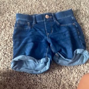 Blue long jean shorts